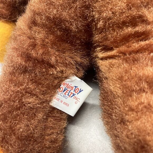 Vintage Stuffed Plush Monkey Carnival Prize 16  In Superior Toy Novelty Inc 50s - Picture 3 of 5